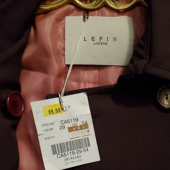 Lefin London dark purple peacoat - Picture 10 of 10